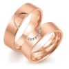 Trauringe Gerstner einheitliches Design in Rosègold mit Diamanten Brillanten