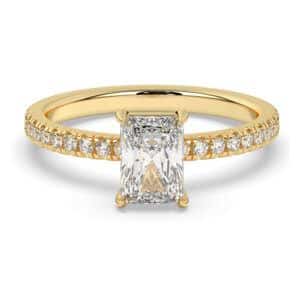 Solitärring mit Radiant-Diamant 1,00 Karat, Farbe D,E, Reinheit VVS, IGI-zertifiziert