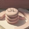 Kreisförmige Ohrringe mit Kugel und Diamanten