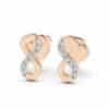 Brillant-Ohrstecker im Infinity - Design – 585 Gold (Weiß, Gelb, Rot)