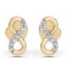 Brillant-Ohrstecker im Infinity - Design – 585 Gold (Weiß, Gelb, Rot)