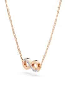 Infinity-Halskette mit Brillanten – 585 Gold (Weiß, Rot, Gelb)