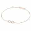 Infinity-Armband mit Brillanten – 585 Gold (Weiß, Gelb, Rot)