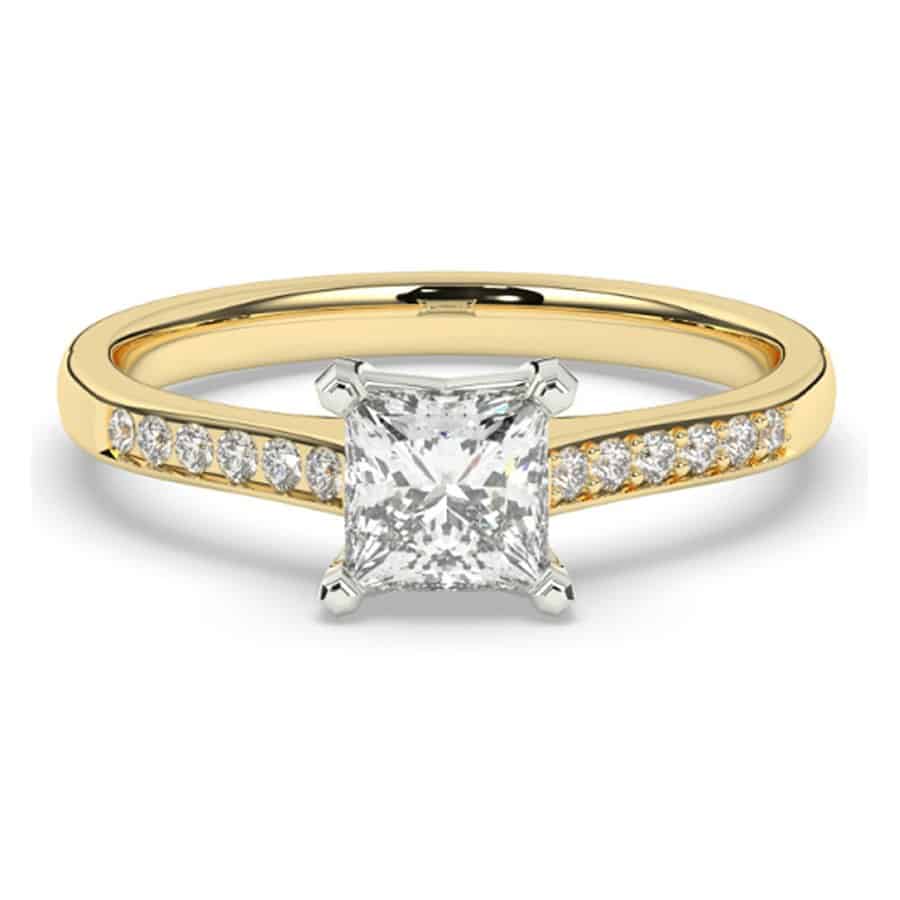 Solitärring mit Prinzessin 1,10 Karat D, E Farbe VVS Klarheit 1 Solitärring mit Prinzessin 1,10 Karat D, E Farbe VVS Klarheit