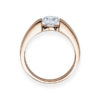 Verlobungsring mit Diamant in Spannfassung- Roségold-18012