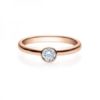 Verlobungsring mit Diamant in Zargenfassung, Rotgold- 18019