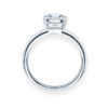 Verlobungsring mit Diamant in Zargenfassung, Weißgold/Platin-18019