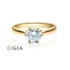 Verlobungsring Diamant Lupenrein, River 6-er Krappe gerade