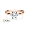 Verlobungsring Diamant Lupenrein, River 6-er Krappe gerade