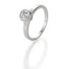 Verlobungsring mit Diamant - Zargenfassung mit seitlichem Steinbesatz - Breuning - 41/05402 - Weiß