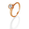 Verlobungsring mit Diamant - Zargenfassung mit seitlichem Steinbesatz - Breuning - 41/05402 - Rot