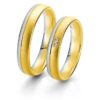 Breuning- Trauring- Rainbow DR 062290 / HR 062300 - Weißgold/Gelbgold