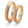 Breuning- Trauring- Rainbow DR 062290 / HR 062300 - Weißgold/Rotgold