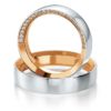 Breuning- Trauring- Design-DR 052210 / HR 052220 - Bicolor - Rotgold/Weißgold