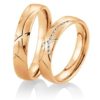 Eheringe - Breuning - Palladium 2 - 026690/026700 - Rotgold