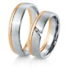 Breuning - Trauringe - Inspiration - DR 041630 / HR 041640 - Weißgold/Rotgold bicolor