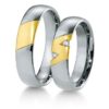 Breuning - Trauringe - Inspiration - DR 041650 / HR 041660 Platin/Gelbgold bicolor