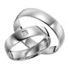 Eheringe - flaches Design - mit Diamant - R133-0
