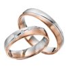 Eheringe - flaches Design - mit Diamanten - R145-0