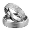 Eheringe - Palladium - mit Diamant - R501-0