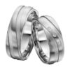 Eheringe - Palladium - mit Diamanten - R509-0