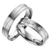Eheringe - Palladium - mit Diamanten - R511-0
