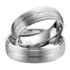 Eheringe - Palladium - mit Diamant - R517-0
