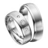 Eheringe - Platin - mit Diamanten - R608-0