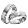 Eheringe - Platin - mit Diamanten - R609-0