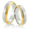 Zweifarbige Bicolor Eheringe Breuning DR026850/HR026860 - Weißgold/Gelbgold