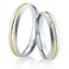 Breuning - Trauringe - Palladium 2 - DR 026590 / HR 026600 - Weißgold/Gelbgold