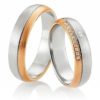 Zweifarbige Bicolor Eheringe Breuning DR026850/HR026860 - Weißgold/Rotgold