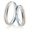Breuning - Trauringe - Palladium 2 - DR 026590 / HR 026600 - Weißgold/Rotgold