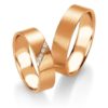 Breuning - Trauringe - Platin Design - DR 090840 / HR 090850 - Rotgold