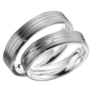 Rubin - Trauringe - Palladiumstar - Diamanten - R902
