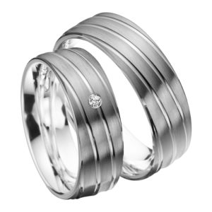 Rubin - Trauringe - Palladiumstar - Diamanten - R903