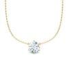 Kette mit Diamantanhänger - 6er-Krappenfassung - Klassisch - Gelbgold - Gold