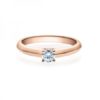 Verlobungsring mit Diamant - 4er-Krappenfassung - Rubin - 18004