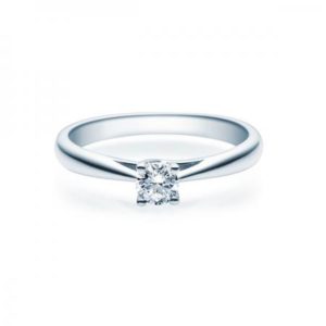 Verlobungsring mit Diamant - 4er-Krappenfassung - Rubin - 18002