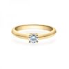 Verlobungsring mit Diamant - 4er-Krappenfassung - Rubin - 18004