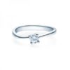 Verlobungsring mit Diamant - 4er-Krappenfassung - Rubin - 18011