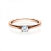 Verlobungsring mit Diamant - 4er-Krappenfassung - Modern