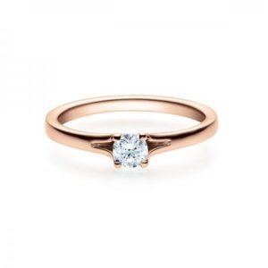 Verlobungsring mit Diamant - 4er-Krappenfassung - Modern