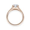 Verlobungsring mit Diamant - Halb-Zargenfassung - Rosegold- Modern-20635