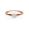 Verlobungsring mit Diamant - Halb-Zargenfassung - Rubin - 18022