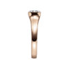 Verlobungsring mit Diamant - Halb-Zargenfassung - Rosegold- Modern-20636