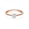 Verlobungsring mit Diamant - 6er-Krappenfassung - Rubin - 18016