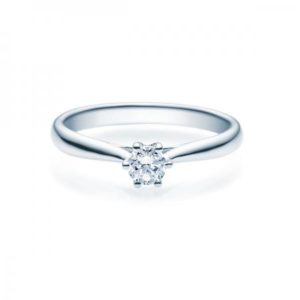 Verlobungsring mit Diamant - 6er-Krappenfassung - Rubin - 18007