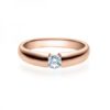 Verlobungsring mit Diamant - Spannfassung - Rosegold- Modern