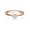 Verlobungsring mit Diamant - 6er-Krappenfassung - Rubin - 18007